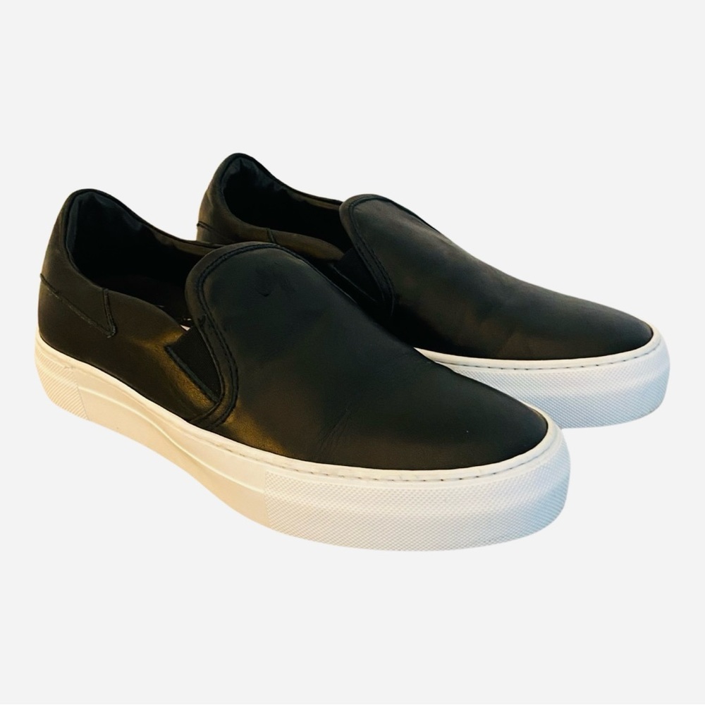 Lita By Ciara Sneakers 5.5 Size 36 Black Leather Slip On Designer New
